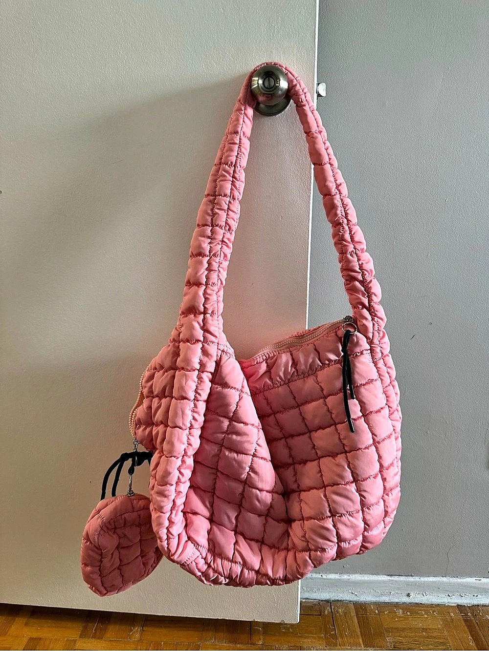 Quilted Shoulder Bag in Pink